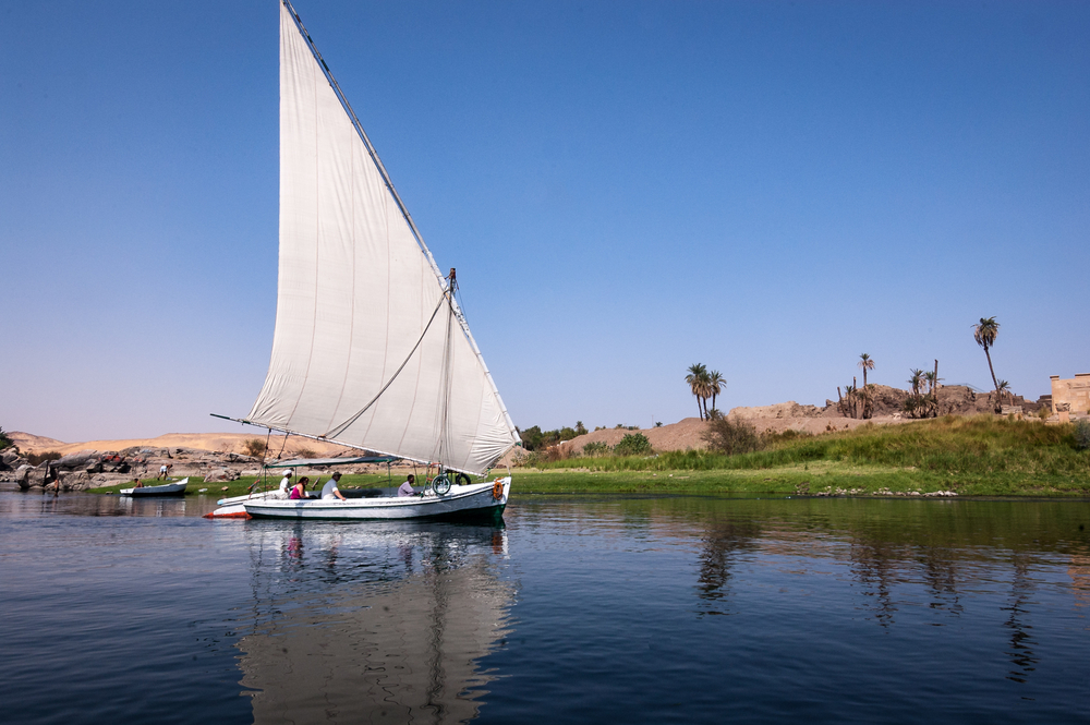 Felucca,On,The,River,Nile,At,Abu,Simbel,,Egypt